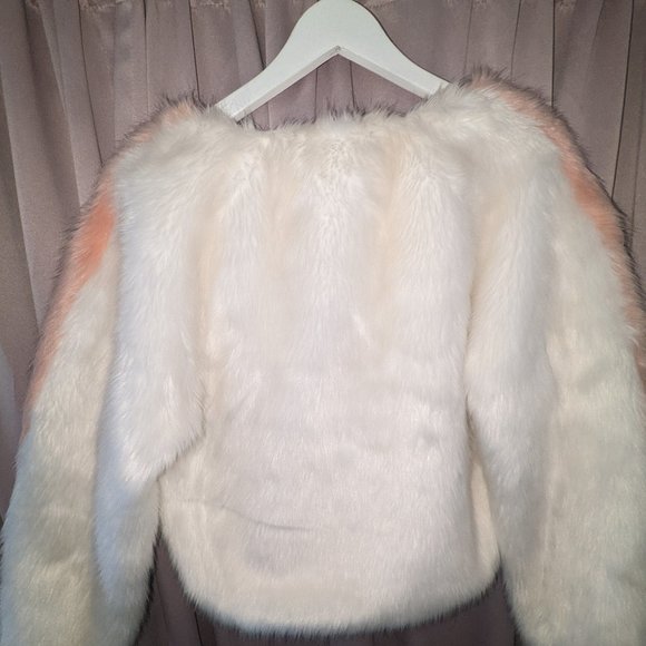 Pink and White Fur Jacket - Picture 5 of 5